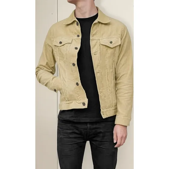 Casaca Jeans Hombre Color Beige