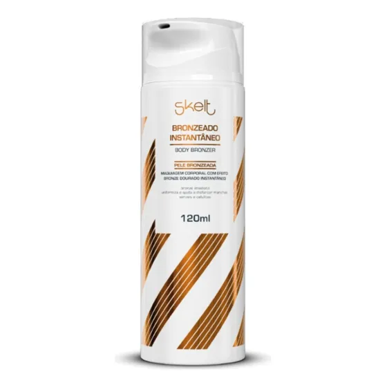Skelt Bronzeador Instantâneo Glow 120ml | Bronzeado Instantâneo, Efeito Natural, Hidratação Intensa, Textura Leve, Não Oleoso, Secagem Rápida, Acabamento Uniforme | Todos os Tipos de Pele