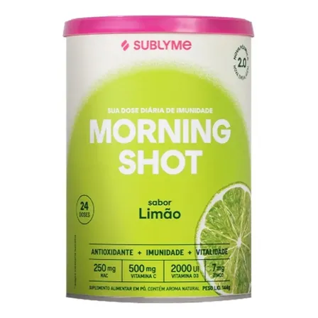 Suplemento Vitamínico Sublyme Morning Shot 2.0 Limão, Em Pó, 144g