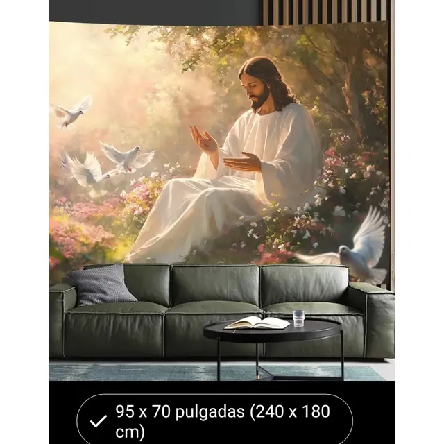 Tapiz Jesús De La Divina Misericordia 240x180 Cms