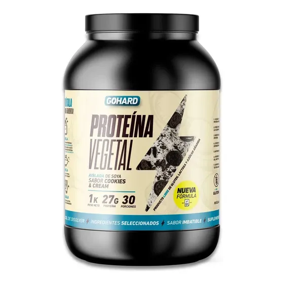 Proteína Vegetal Gohard Sabor Cookies and Cream 1kg Soya Vegana