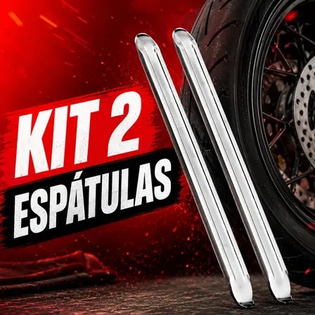 Kit 2 Espátulas Borracheiro Chata Desmontar Montar Pneu Moto Kit 2 Unidades
