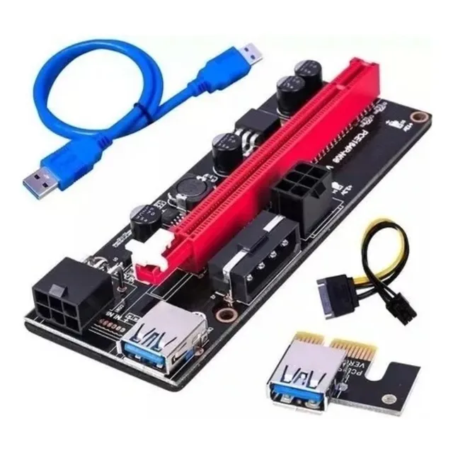 Rig Minería Riser V009s Plus Pci-e 1x A 16x Usb 3.0 Kit X10