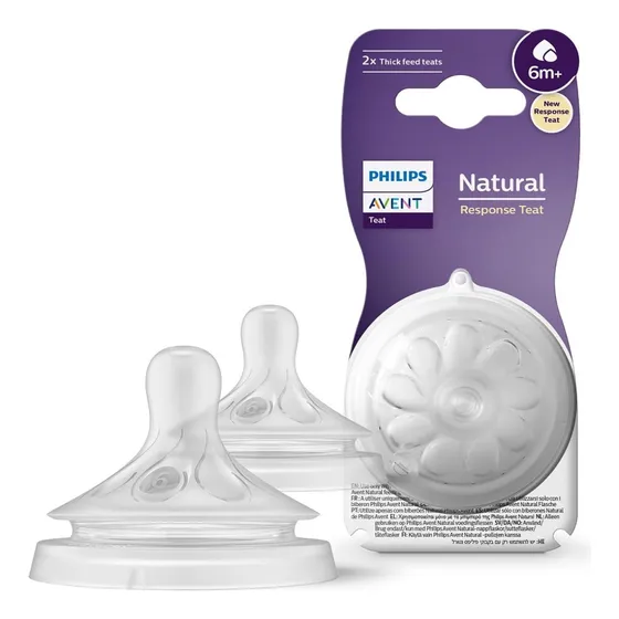 Tetina Avent Natural Anticolico Y Antigoteo +6m - Pack 2 Uni