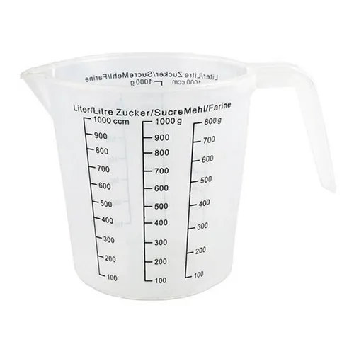 Jarra Medidora De Plástico De 1 Litro Color Transparente