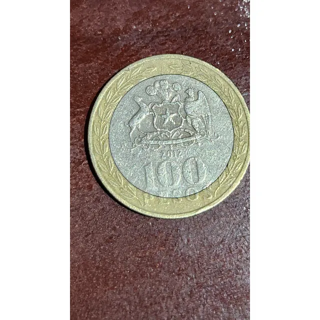 Moneda Chilena 100 Pesos Error Impresion