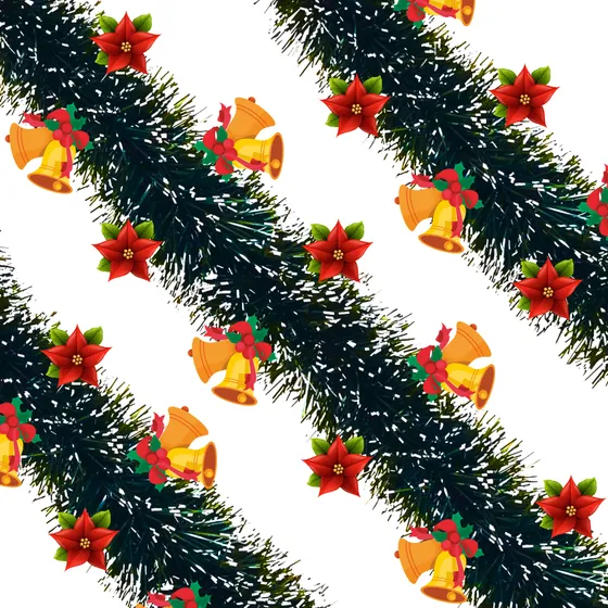 Pack X10 Guirnalda Boa Lameta Navidad Decoración Navideña
