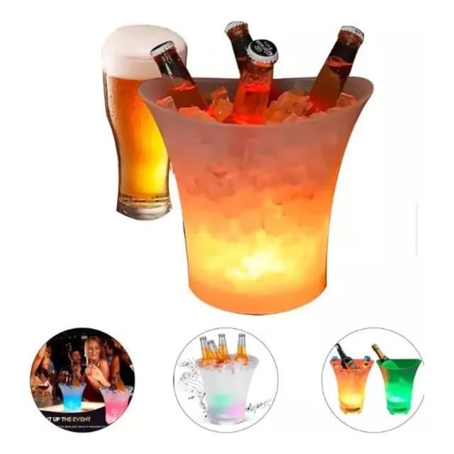 Balde Chelero  Con Parlante Y Luces 7lt