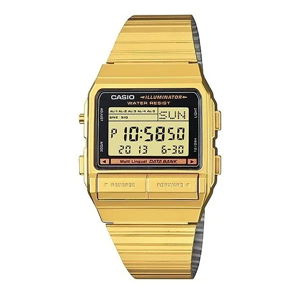 Reloj Casio Vintage Databank Dorado Db-380g Watchcenter