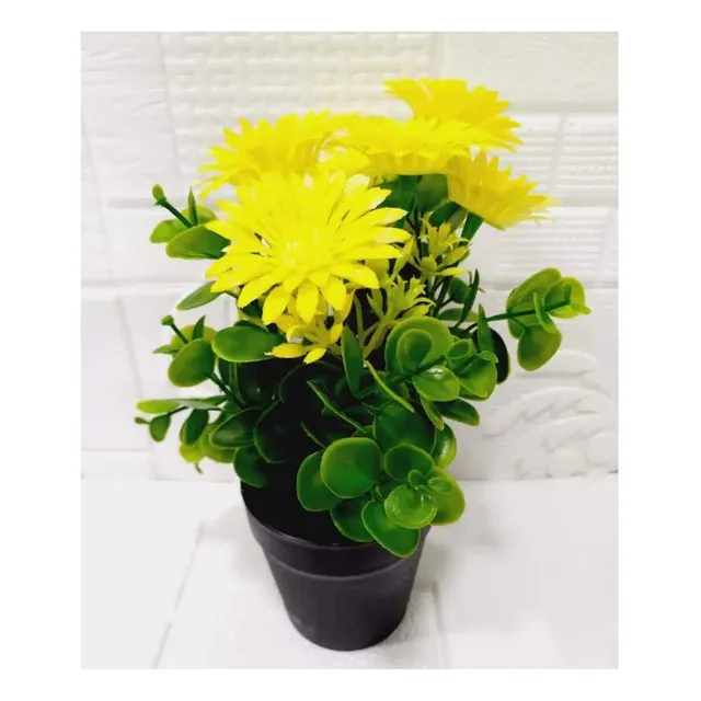 Macetita Con Flores Artificiales X 6 Uds Variados