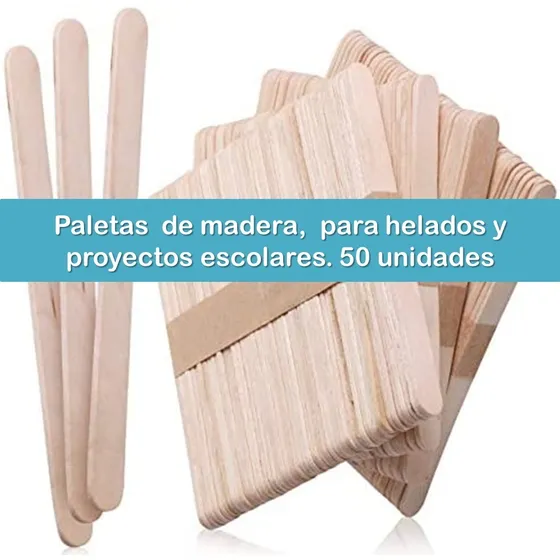 Paletas De Madera, Para Helados, Manualidades 150 Unidades