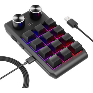 Teclado Mecânico Programável Macropad 12 Teclas E 2 Knobs Teclado Mecânico Programável Macropad 12 Teclas E 2 Knobs