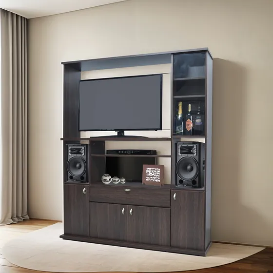Modular Rack Platinum Lcd Tv Audio Amplio Stock . !