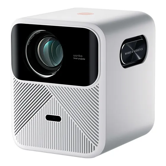 Wanbo Proyector Mozart 1 Nativa 1080P, 4K FHD, Enfoque Automático Inteligente, Android 9.0 900 ANSI, Dual Wi-Fi de 2,4GHz 5GHz, Bluetooth 5.0, Compatible con Duplicación de Celular, con Control Remoto