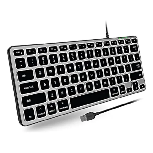 Macally Teclado Con Cable Retroiluminado Para Mac