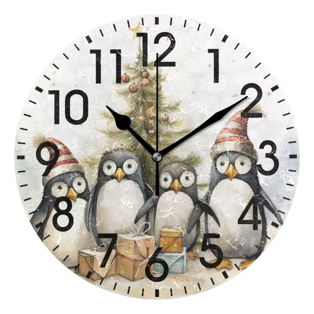 Alaza Decoracion Hogar Feliz Arbol Navidad Retro Pingã¼ino