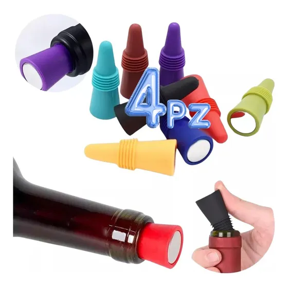 Tapones Cubre Botellas Vino Silicona Refresco Reutilizable F