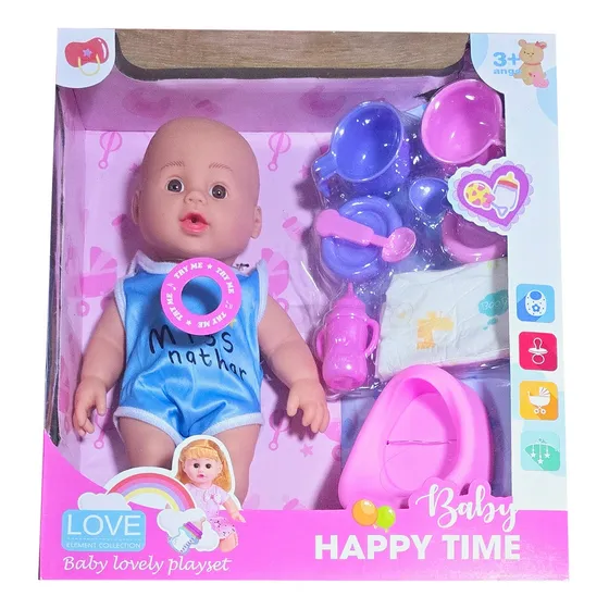 Muñeca Bebe Bebote Tetero Sonido Pañales Bacinilla Juguete