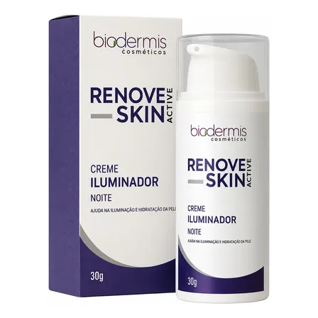 Biodermis Renove Skin Creme Facial Noturno Clareador 30 G Todo Tipo De Pele Noite