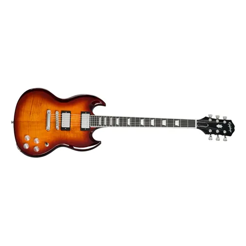 Guitarra elétrica Epiphone Modern SG Figured de mogno trans black
