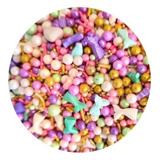 Sprinkles Comestibles Repostería Sirena Mar Grageas 100 Grs