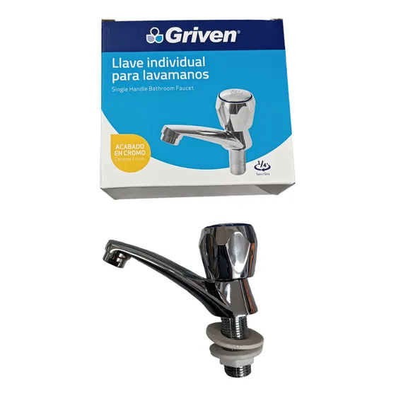 Llave Lavamanos Metálica Cromada