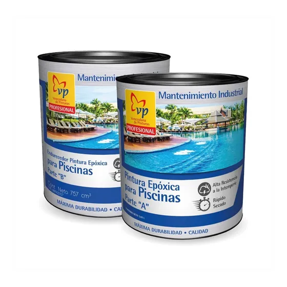 Pintura Epoxica Para Piscina Azul Parte A Galón + B 1/4 Vp