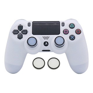 Capa Protetora Para Controle Ps4 Brilha Escuro + Par Grips Capa Protetora Para Controle Ps4 Brilha Escuro + Par Grips