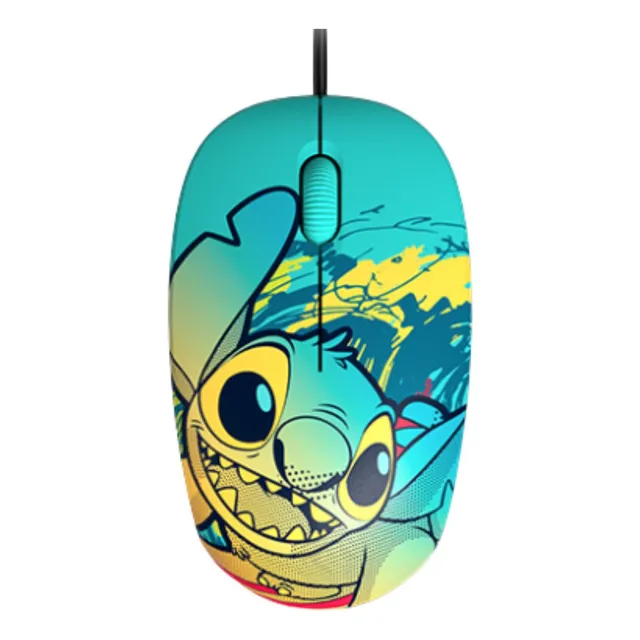 Mouse Con Cable Stitch Attack 1200 Dpi Pc Oficina Escritorio Celeste