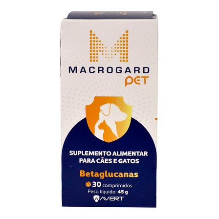 Suplemento Alimentar Macrogard Pet Para Cães E Gatos 30 Comprimidos Avert Suplemento Alimentar Macrogard Pet Para Cães E Gatos 30 Comprimidos Avert