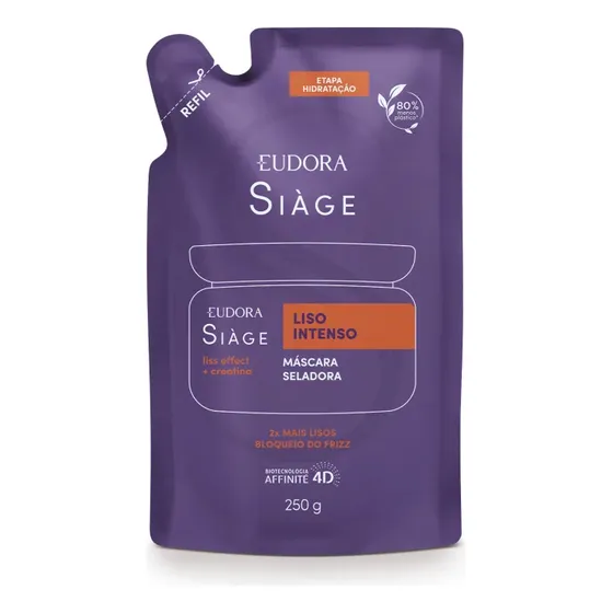 Refil Máscara Siáge Liso Intenso Hidratação De 250ml Eudora