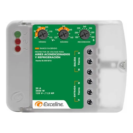 Protector De Voltaje Aires Acondicionados 120v Bornera