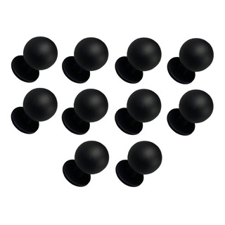 Jaladera De Boton Mini Esfera Negro Mate 10 Piezas Jaladera De Boton Mini Esfera Negro Mate 10 Piezas