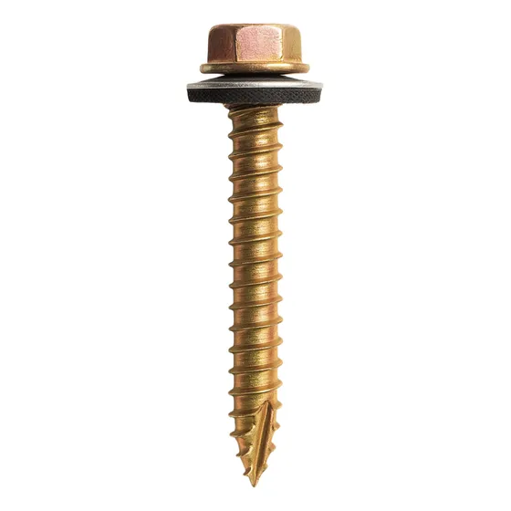 Tornillo Punta Aguja 14x1.5 Techo Chapa Arandela Goma 100u