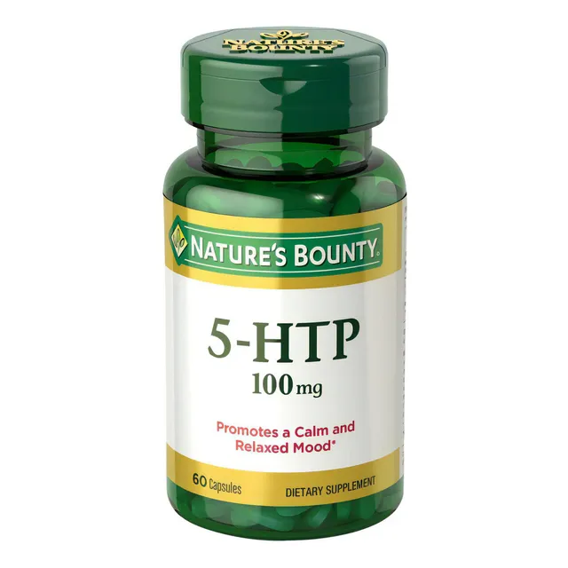 5-htp 100 Mg Nature's Bounty  60 Capsulas Sabor Neutro