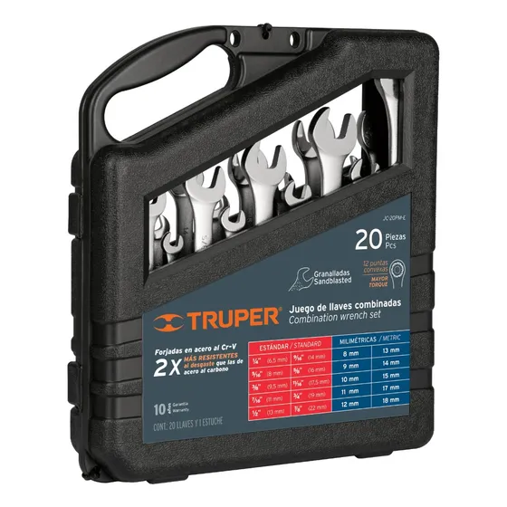  Juego De 20 Llaves Combinadas Truper Codigo (15798)