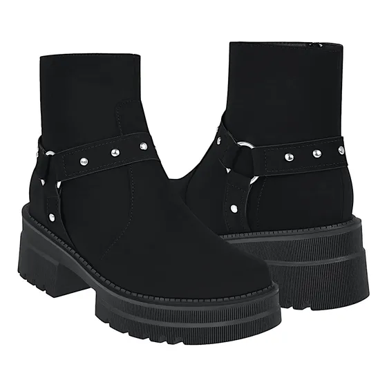 Botines Dama Stylo 6000 Suede Negro