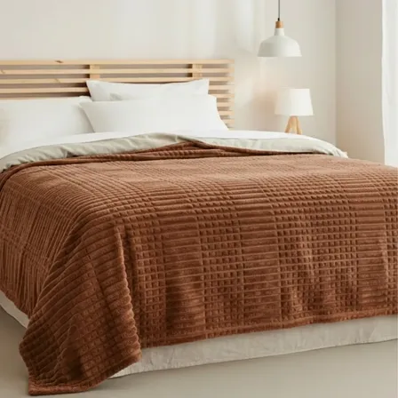 Cobertor Manta Microfibra Casal Soft Grossa Canelada Veludo