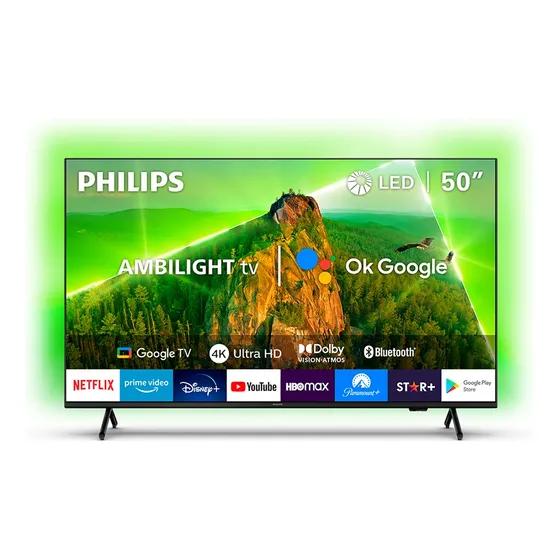 Smart TV Philips Ambilight Led 50" Ultra HD 4K 50pud7908
