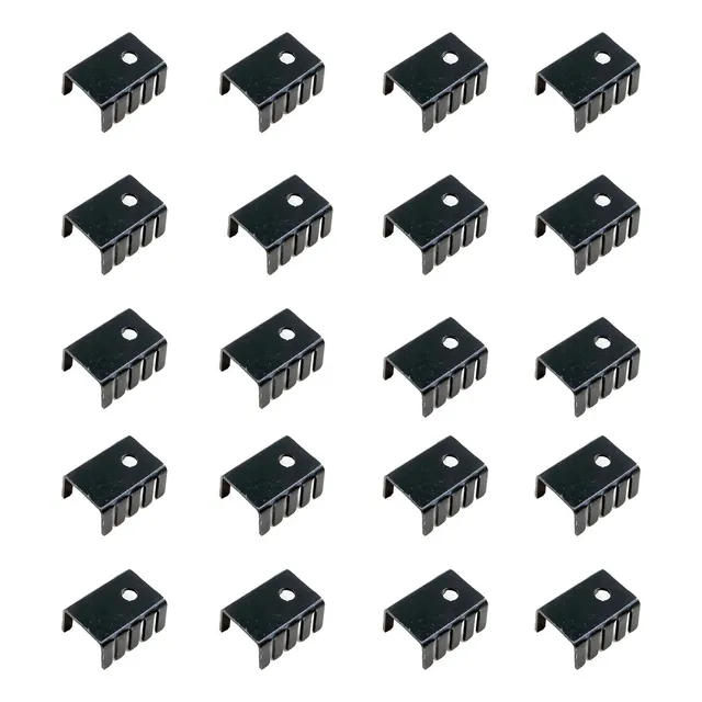 Tecneu 20 Piezas Radiador Disipador Termico Para Transistor To-220 Aluminio 19x15x10mm