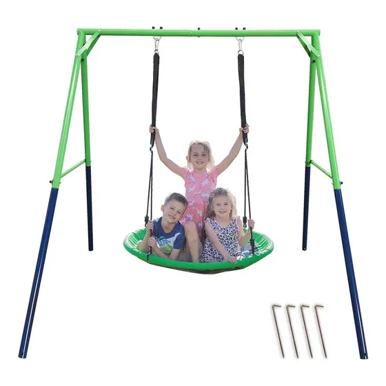 Juego De Columpios Infantil 40  Con Revest. Acero