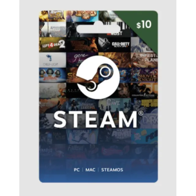 Tarjeta Steam $10 Dolares - Entrega Inmediata