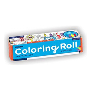 Rollo Papel Dibujo Para Colorear + Crayones / San Francisco Rollo Papel Dibujo Para Colorear + Crayones / San Francisco