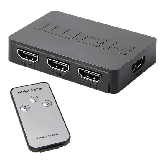 Switch Hdmi De 3 Puertos Full Hd Con Control Remoto Everest