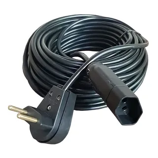 Extensão Elétrica 10 Metros 20a Cabo Pp 2x1,0 Reforçada Cor Preto Extensão Elétrica 10 Metros 20a Cabo Pp 2x1,0 Reforçada Cor Preto