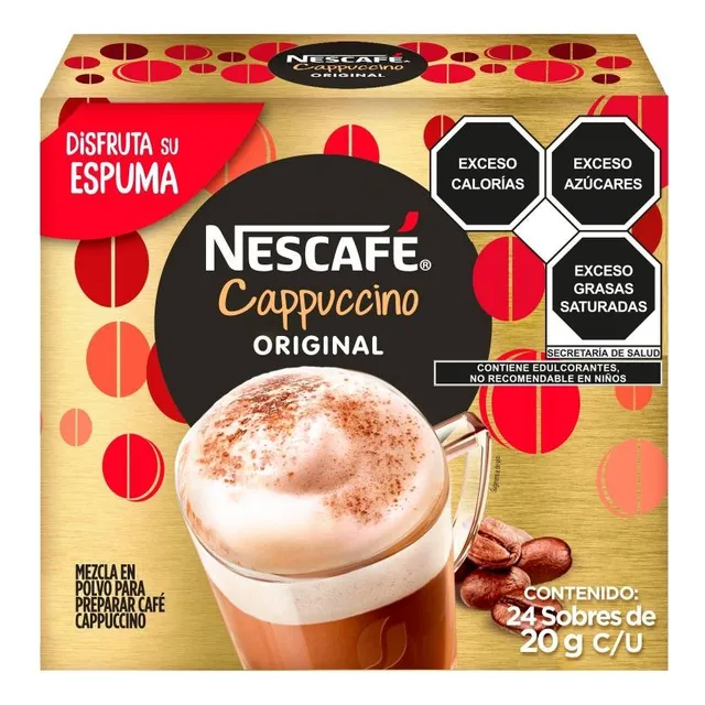Café instantáneo capuchino Nescafé Cappuccino Original sin gluten sobre 20 g 24 u pack x 24