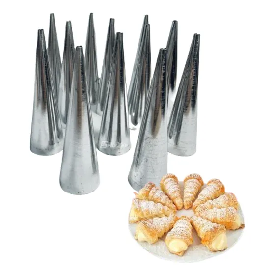 Molde Cañones 12 Unidades Cono Hojalata Repostería Panadería