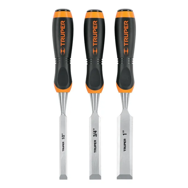 Juego De 3 Formones Mango Comfort Grip, Truper 17759
