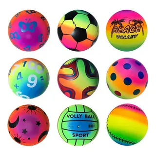 Kit 10 Bola De Vinil Infantil Praia Festas Colorida Atacado Kit 10 Bola De Vinil Infantil Praia Festas Colorida Atacado