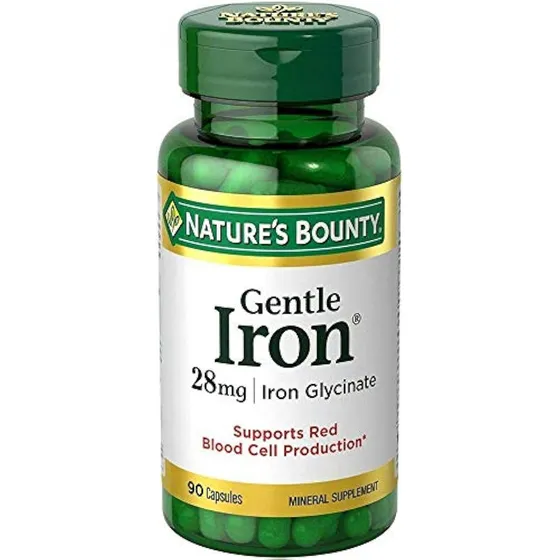 Nature's Bounty Gentle Iron, 28 Mg, Cápsulas 90